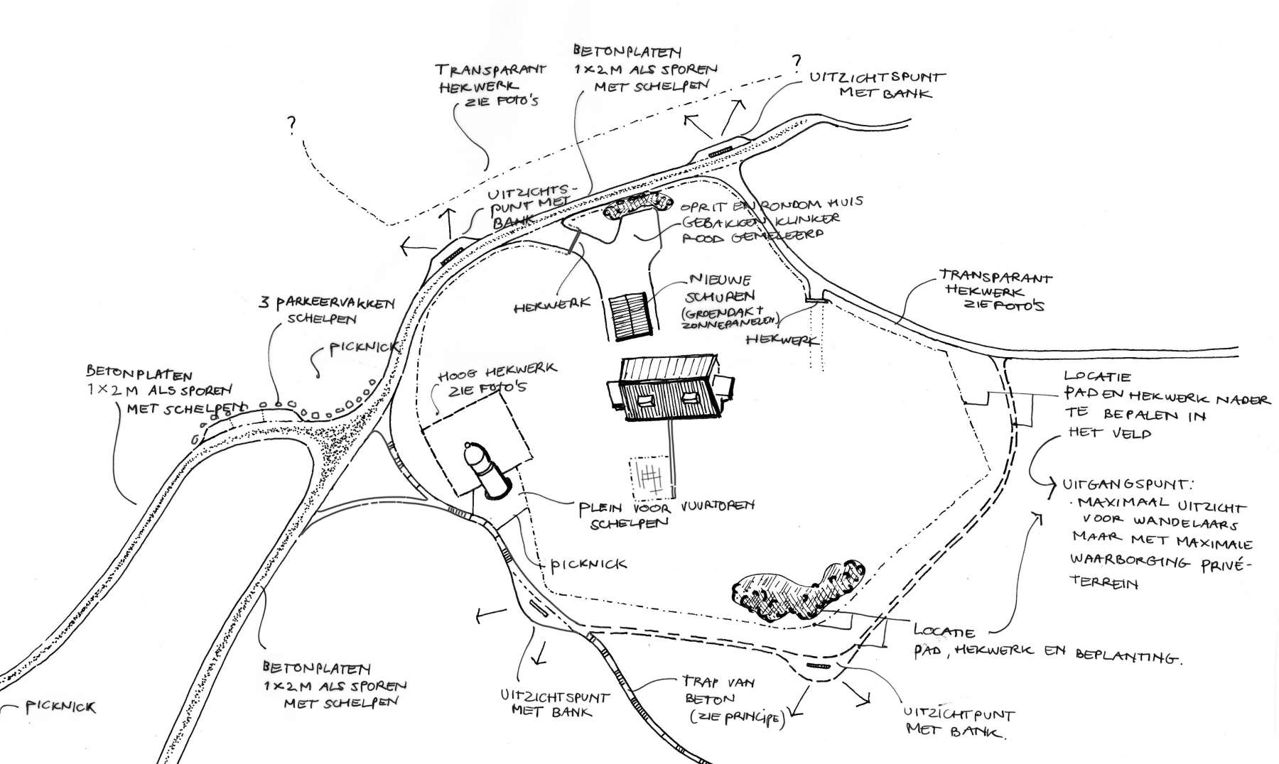Vuurboetsduin Schetsontwerp / Le Far West