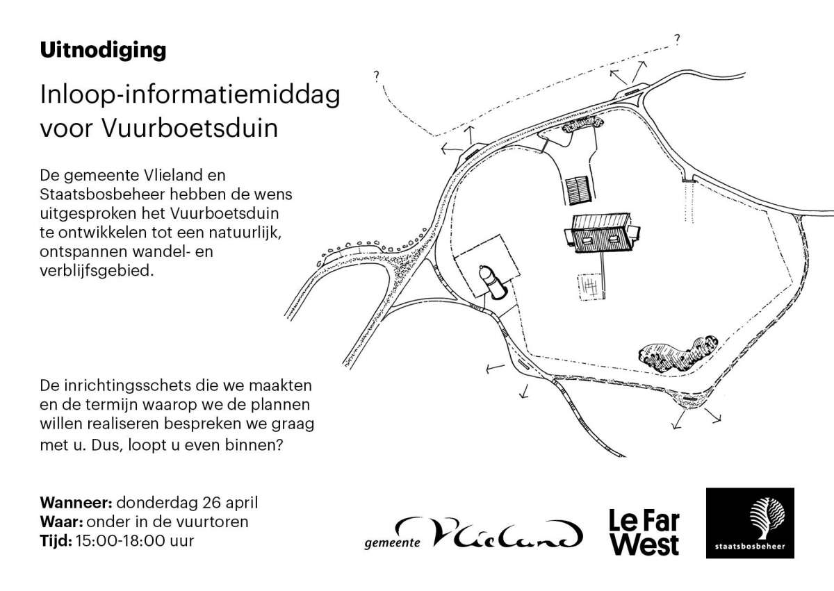 Vlieland Presentatie Inrichtingsschets Vuurboetsduin / Le Far West